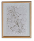 Spinnwebfäden 2 - Spinnwebfäden auf Stroh und Papier - 2020 - 42cm x 29cm