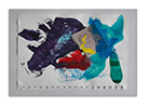 Stoffstück von Maria - Stoff, Acryl auf Papier - 2021 - 17cm x 24cm